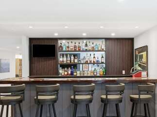 Step into this stylish home bar, perfect for entertaining guests.