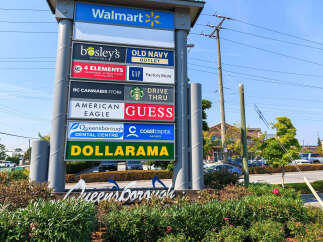 Discover a vibrant retail destination featuring a diverse range of popular stores including Walmart, Old Navy Outlet, Gap Factory Store, and American Eagle.