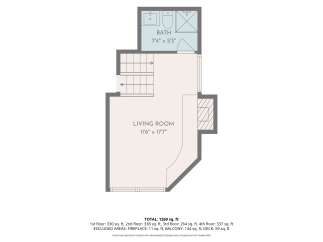 Discover this spacious floor plan featuring a generous living room measuring 11'6' x 17'7', perfect for relaxation and entertainment.