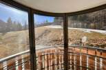 Experience breathtaking panoramic views from this unique curved balcony, offering a seamless connection to the surrounding natural landscape.