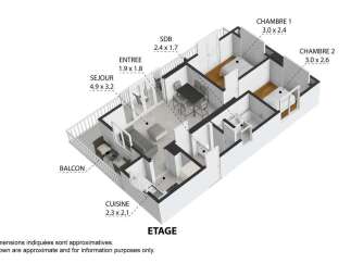 Discover this charming apartment featuring a spacious living area (4.