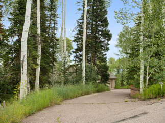 Nestled amidst a serene aspen and pine forest, this property offers a tranquil retreat.