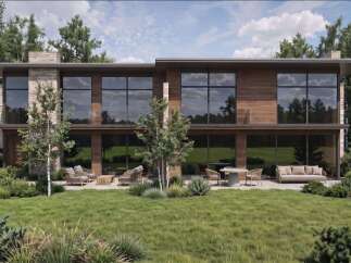 Experience modern luxury in this stunning home, featuring expansive floor-to-ceiling windows that seamlessly blend indoor and outdoor living.