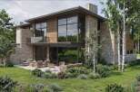 Experience modern luxury in this stunning home featuring expansive windows and natural stone accents.