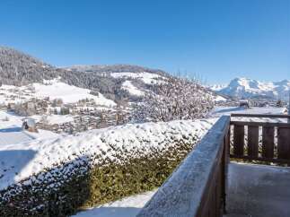 Experience the charm of a winter wonderland from this property's vantage point.