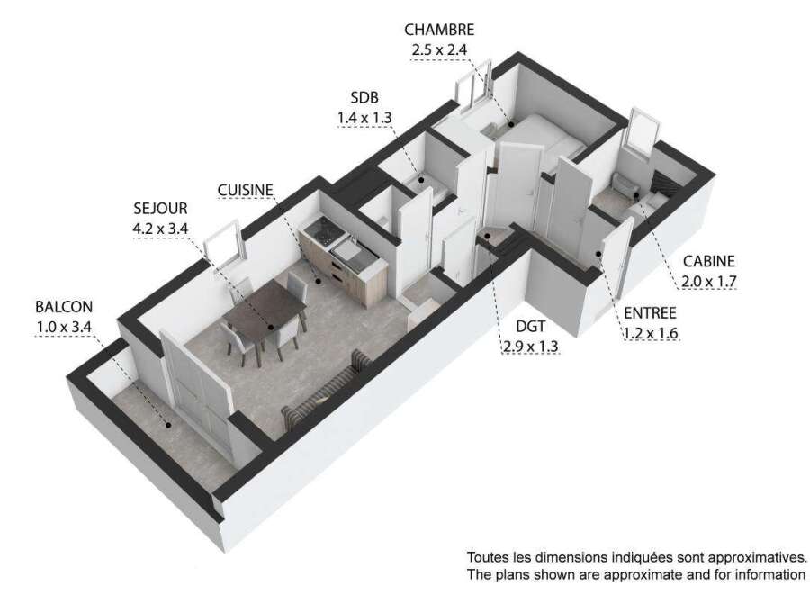 Discover this charming 2-bedroom apartment featuring a spacious living area (4.