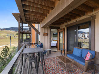 Enjoy mountain living from this charming balcony, perfect for morning coffee or evening relaxation.