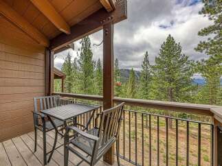 Enjoy breathtaking mountain views from this charming balcony, perfect for morning coffee or evening relaxation.