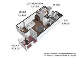 Discover this charming studio apartment featuring a comfortable living space of 5.
