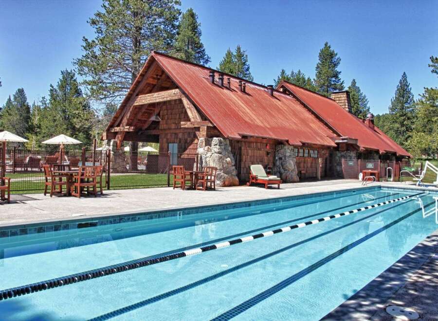 Enjoy a refreshing swim in this stunning outdoor pool, complete with lap lanes for your daily workout.