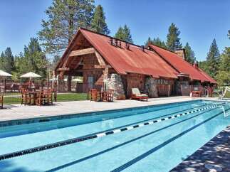 Enjoy a refreshing swim in this stunning outdoor pool, complete with lap lanes for your daily workout.