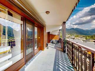 Enjoy breathtaking mountain views from this stunning balcony, perfect for your morning coffee or evening relaxation.