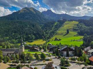 Nestled in a picturesque alpine village, this property offers breathtaking mountain views and a charming village atmosphere.