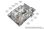 Discover this spacious apartment featuring three bedrooms, a large living area (4.