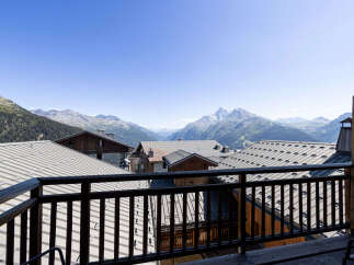 Experience breathtaking mountain vistas from this charming alpine property.
