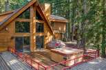 Experience ultimate relaxation in this stunning wooden cabin, nestled amidst a serene forest.