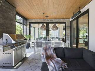 Experience seamless indoor-outdoor living with this stunning covered patio, perfect for entertaining.