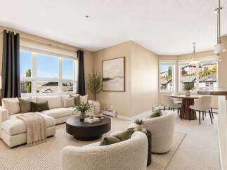 Experience modern living in this spacious open-concept living and dining area, perfect for entertaining.