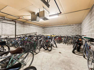 Secure your active lifestyle with this dedicated bicycle storage area, perfect for residents of this property.