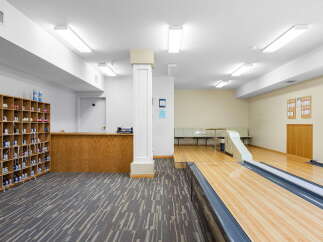 Step into this charming bowling alley, perfect for a fun-filled day.