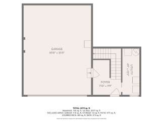 Discover ample space in this property featuring a large 18'10' x 25'0' garage, perfect for vehicles and storage.