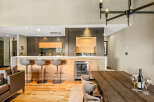 Experience modern living in this stunning open-concept kitchen and dining area.