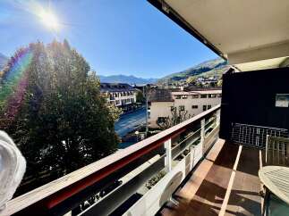 Enjoy breathtaking mountain views from this charming balcony, perfect for your morning coffee or evening relaxation.