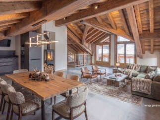 Experience luxurious mountain living in this stunning chalet-style interior.