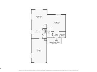 Discover this charming floor plan featuring a spacious living room and a well-appointed kitchen perfect for culinary adventures.
