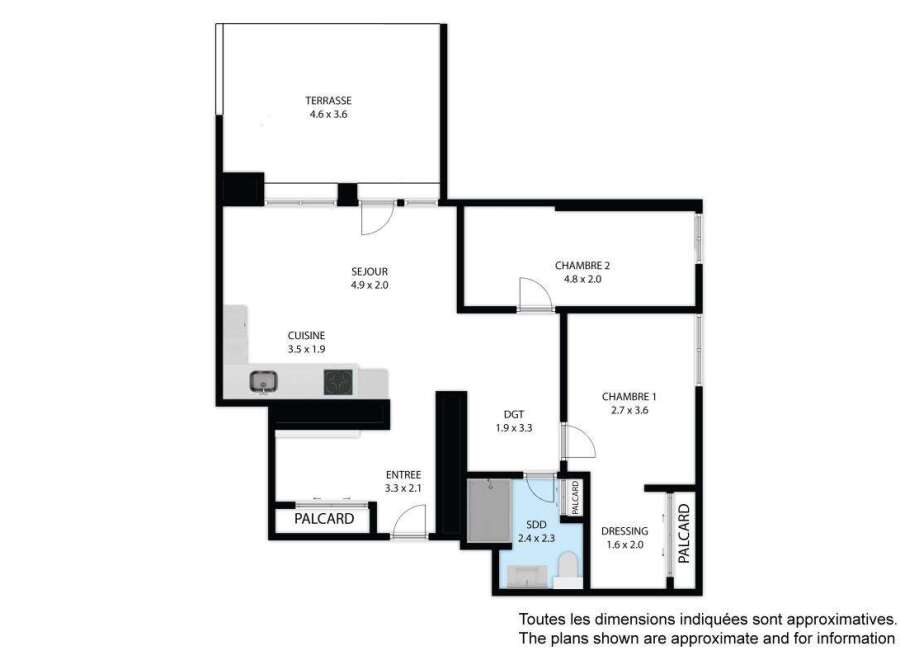 Discover this charming property featuring a spacious living area (SEJOUR) of 4.