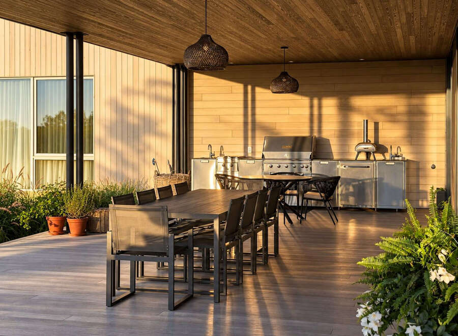 Experience seamless indoor-outdoor living with this stunning covered patio, perfect for entertaining.