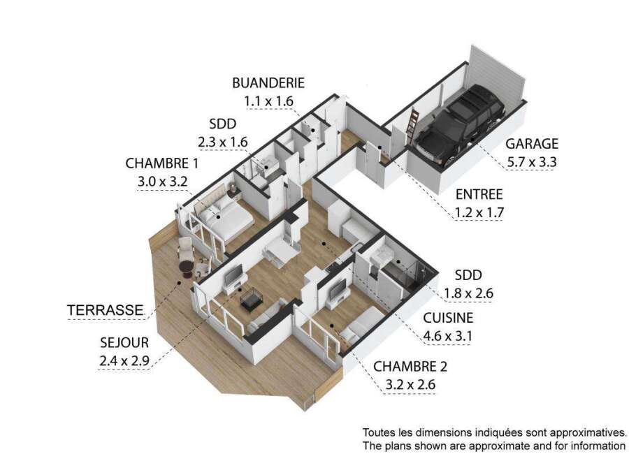 Discover this charming property featuring two bedrooms, a spacious living area, and a modern kitchen.