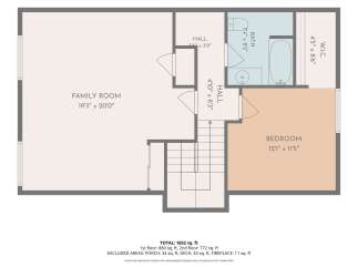Discover this spacious floor plan featuring a large family room measuring 19'3' x 20'0', perfect for gatherings.