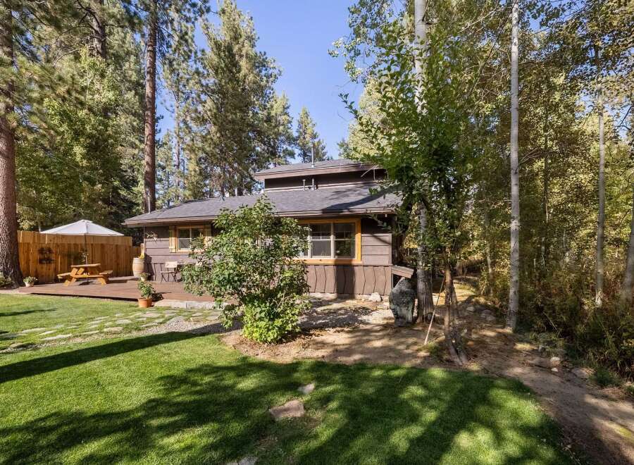 Escape to this charming cabin nestled amongst tall pines and aspens, offering a serene retreat.
