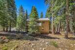 Nestled amidst towering pine trees, this charming home offers a serene mountain retreat.