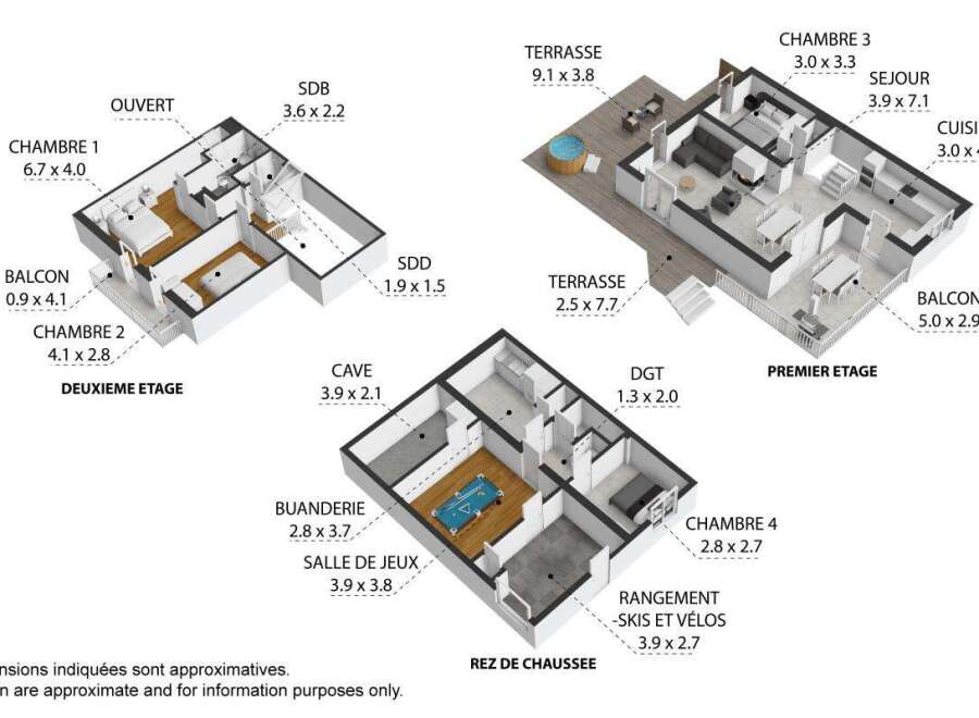 Discover this multi-level property featuring a second floor with two bedrooms, a balcony, and an open space.