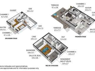 Discover this multi-level property featuring a second floor with two bedrooms, a balcony, and an open space.