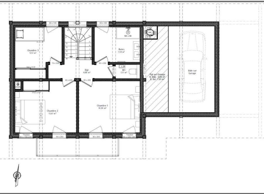 Discover this spacious floor plan featuring three well-appointed bedrooms, including a master suite and two additional comfortable rooms.