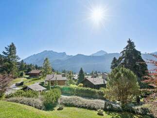 Nestled amidst the serene Swiss Alps, this charming property offers a picturesque mountain village setting.