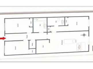 Discover this charming floor plan featuring a spacious living area, a well-appointed kitchen, and comfortable bedrooms.
