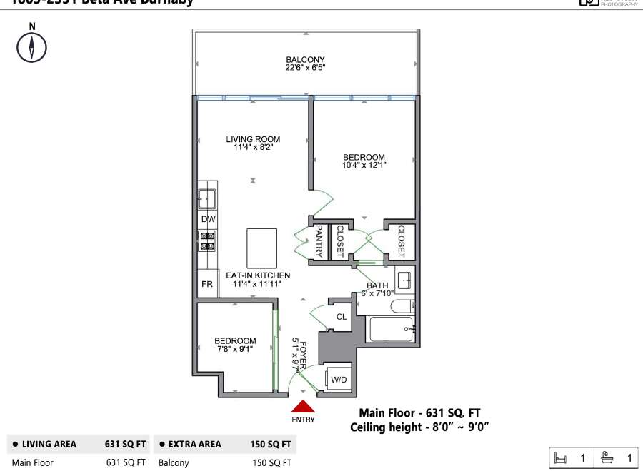 Discover this charming 631 sq ft main floor unit at 1805-2351 Beta Ave in Burnaby.