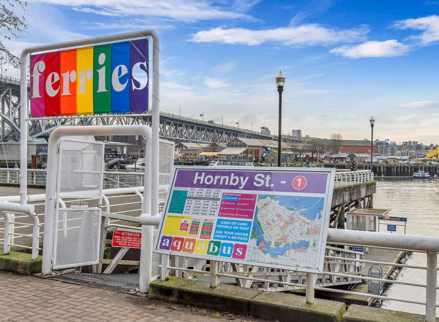 Discover convenient waterfront living with easy access to the city's vibrant hubs via the Aquabus ferry service.