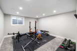 Transform your home into a personal fitness sanctuary with this dedicated gym space.