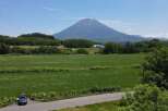 Discover breathtaking natural beauty with this stunning property offering panoramic views of a majestic mountain.