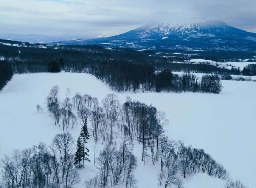 Discover this stunning winter landscape, perfect for a serene getaway or a picturesque residential setting.