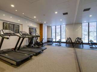 Experience ultimate wellness in this modern gym, featuring state-of-the-art treadmills and elliptical machines.