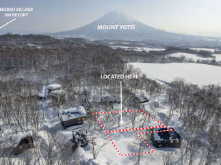 Discover your dream winter escape with this stunning property nestled amidst snow-covered trees, offering breathtaking views of Mount Yotei.