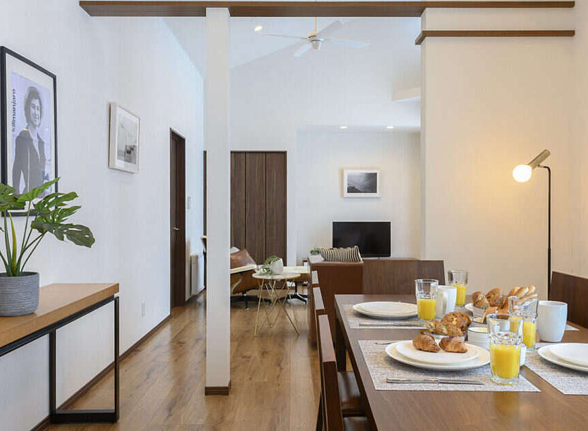 Experience modern living in this beautifully appointed dining and living area.