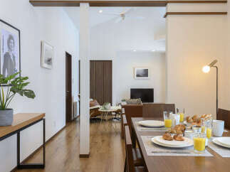 Experience modern living in this beautifully appointed dining and living area.