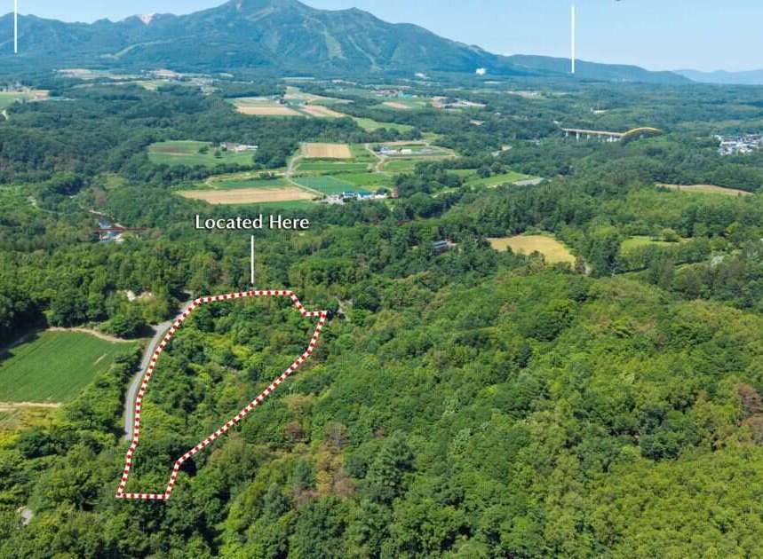 Discover this prime parcel of land, highlighted with a dotted red outline and marked 'Located Here'.